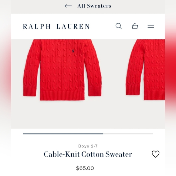 Polo Ralph Lauren CABLE-KNIT COTTON SWEATER - Picture 4 of 4